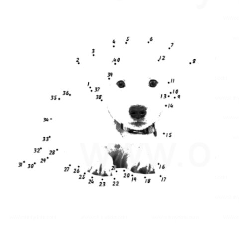 Free connect dots picture - dog